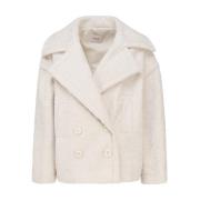 Double-Breasted Coats Mariuccia Milano , White , Dames
