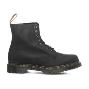 Zwarte Leren Enkellaarzen voor Heren Dr. Martens , Black , Heren