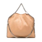 Beige Falabella Tas met Gehamerd Textuur en Diervriendelijk Leer Stell...