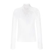 Witte Sweaters met Kant Ermanno Scervino , White , Dames