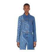 Denim Jack met Laser Motief Ahluwalia , Blue , Dames