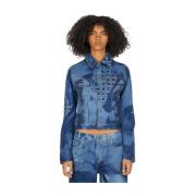 Grafische Denim Jas Ahluwalia , Blue , Dames