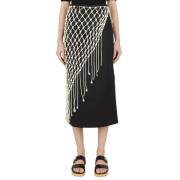 Macrame Rok met Afneembaar Overlay Wynn Hamlyn , Black , Dames