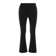 Geribbelde stretch viscose broek Courrèges , Black , Dames