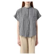 Appalachian Train Check Blouse Woolrich , Blue , Dames