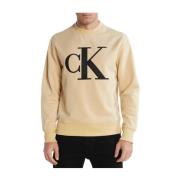 Geperforeerde Monologo Crew Sweatshirt Calvin Klein , Brown , Heren