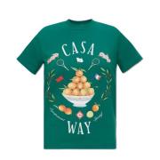 Bedrukt T-shirt Casablanca , Green , Dames