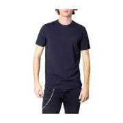 Blauw Heren T-shirt met Ronde Hals Armani Exchange , Blue , Heren