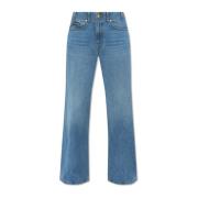 Elodie high-rise jeans met wijde pijpen Ulla Johnson , Blue , Dames