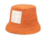 Oranje Raffia Emmerhoed Jacquemus , Orange , Dames