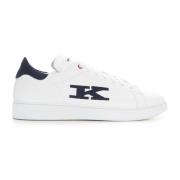 Sneakers met veters en contrasterende hiel Kiton , White , Heren