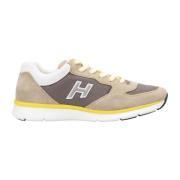 Suede Gym Sneakers Hogan , Beige , Heren