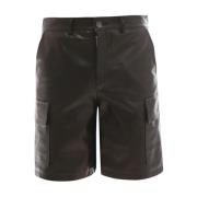 Leren Bermuda Shorts Dfour , Black , Heren