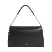 Zwarte Opgeblazen Schoudertas Calvin Klein , Black , Dames