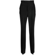 Zwarte op maat gemaakte broek met voorste split Gucci , Black , Dames