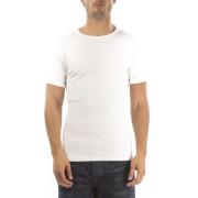 Benzine t-shirt ronde hals wit (2 pack) Petrol , White , Heren