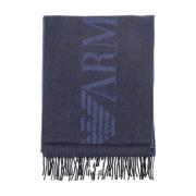 Logo Sjaals voor Mannen en Vrouwen Emporio Armani , Blue , Heren
