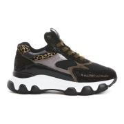 Zwarte Animalier Sneakers voor Vrouwen Hogan , Black , Dames