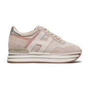 Beige Platform Sneakers Hogan , Beige , Dames