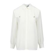 Witte Overhemd met Knoopsluiting Simona Corsellini , White , Dames