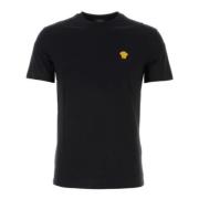 Zwarte T-shirts en Polos Versace , Black , Heren