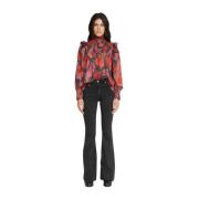 Bloemenblouse met ruches Silvian Heach , Multicolor , Dames