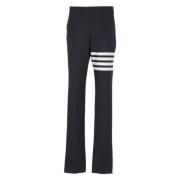 Blauwe wollen broek met 4-Bar detail Thom Browne , Blue , Heren