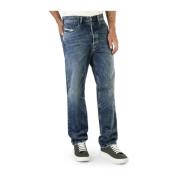 Heren Jeans met Ritssluiting in Effen Kleur Diesel , Blue , Heren