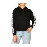 Dames sweatshirt met lange mouwen van katoenmix Moschino , Black , Dam...