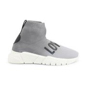 Platform Slip-on Sneakers Love Moschino , Gray , Dames