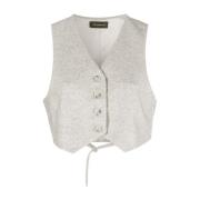 Lichtgrijze Nadine Vest Andamane , Gray , Dames