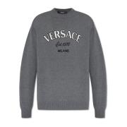 Trui met logo Versace , Gray , Heren