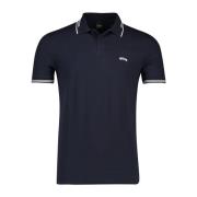 Donkerblauw Poloshirt met Korte Mouwen Hugo Boss , Blue , Heren