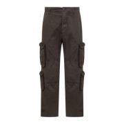 Dubbele Cargo Broek Amish , Black , Heren