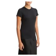 Klassiek Ronde Hals T-Shirt Vince , Black , Dames