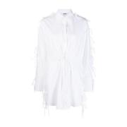 Shirt Dresses Msgm , White , Dames