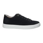 Navy Low Sneaker met Premium Nubuck Blackstone , Blue , Heren