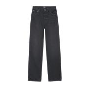 Shadow Grey ROY Jeans - Rechte pasvorm, Mid-rise Anine Bing , Black , ...