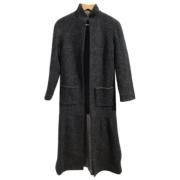 Pre-owned Wool outerwear Chanel Vintage , Gray , Dames