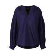 Elegante Tex Blouse in Donkerblauw Ibana , Blue , Dames