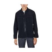 Overshirt van gerecycled katoen Wax London , Black , Heren