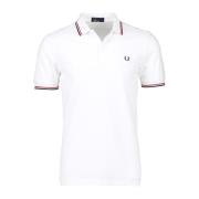 Polo shirt met korte mouwen in het wit Fred Perry , White , Heren