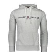 Grijze Trui - Effen Katoenmix - NorHeren Pasvorm Tommy Hilfiger , Gray...