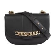 Zwarte Luxe Cross Body Tas Tommy Hilfiger , Black , Dames