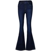 Flared Donkerblauwe Jeans Spanx , Blue , Dames