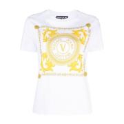 Witte T-shirt en Polo voor Vrouwen Versace Jeans Couture , White , Dam...