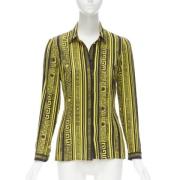 Pre-owned Silk tops Versace Pre-owned , Yellow , Dames
