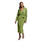 Groene Merida Midi Jurk - Elegant Tweedelig Ontwerp Moskada , Green , ...