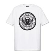 Katoenen T-shirt Balmain , White , Heren