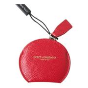 Rode Leren Handspiegelhouder Dolce & Gabbana , Red , Dames